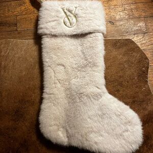 Victoria’s Secret Cream Faux Fur Stocking